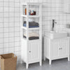 SoBuy FRG205-W Meuble Colonne de Salle de Bain Armoire Toilette haute – Blanc
