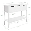 SoBuy FSB51-W Table Console, Table d’Entrée, Bout de Canapé avec 3 tiroirs et 1 étagère, pour Entrée, Chambre, Salon, Coiffeuse