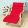 SoBuy FST16-R Rocking Chair, Fauteuil à bascule avec repose-pieds Fauteuil berçante