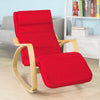 SoBuy FST16-R Rocking Chair, Fauteuil à bascule avec repose-pieds Fauteuil berçante