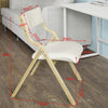 SoBuy FST40-W Chaise pliante en bois avec assise rembourrée Chaise pliable pour Cuisine