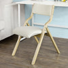 SoBuy FST40-W Chaise pliante en bois avec assise rembourrée Chaise pliable pour Cuisine