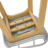 SoBuy FST77-HG Tabouret de Bar Design Chaise de Bar Cuisine avec Repose-Pieds Piètement en Bois de Chêne