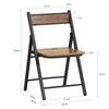 SoBuy FST88-PF Chaise Pliante Robuste en Bois et Métal Chaise Visiteur Chaise Pliable Style Industriel pour Cuisine