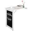 SoBuy FWT20-W Table Pliable Murale Bureau avec Mémo Board - Blanc