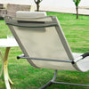 SoBuy OGS28-MI Fauteuil à bascule Transat de jardin Bain de soleil Rocking Chair - Crème