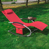 SoBuy OGS28-R Fauteuil à bascule Transat de jardin Bain de soleil Rocking Chair - Rouge