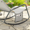 SoBuy OGS47-HG Fauteuil à Bascule Transat de Relaxation Chaise Longue Bain de Soleil Rocking Chair
