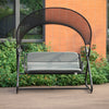 SoBuy OGS58-HG Luxe Balancelle Design, Balancelle de Jardin 2 Places Confortable, Balançoire Extérieur