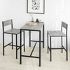 SoBuy OGT03-HG Ensemble Table de Bar + 2 Chaises Set de 1 Table + 2 Tabouret Haut de Bar Table Haute