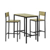 SoBuy OGT03-N Ensemble table de bar + 2 chaises,Table haute cuisine