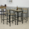 SoBuy OGT14-N Set de 1 Table + 4 chaises | Ensemble table de bar + 4 tabourets de bar